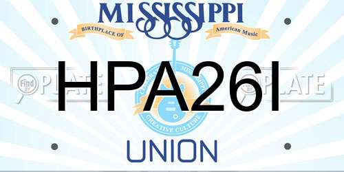 HPA26I Mississippi License Plate