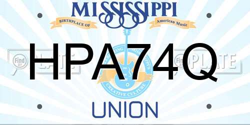 HPA74Q Mississippi License Plate