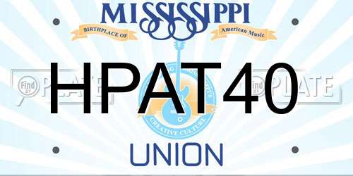 HPAT40 Mississippi License Plate
