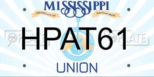 HPAT61 Mississippi License Plate