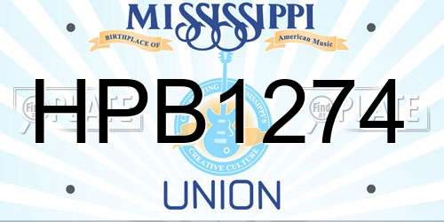HPB1274 Mississippi License Plate
