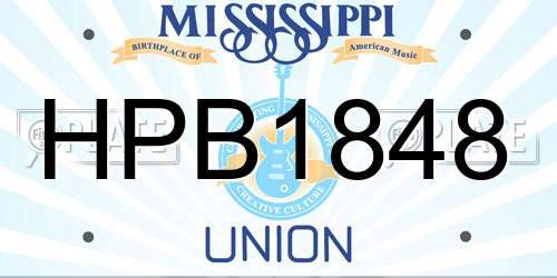 HPB1848 Mississippi License Plate