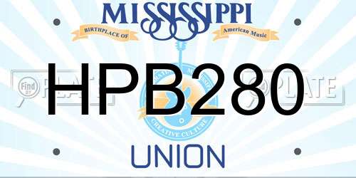 HPB280 Mississippi License Plate