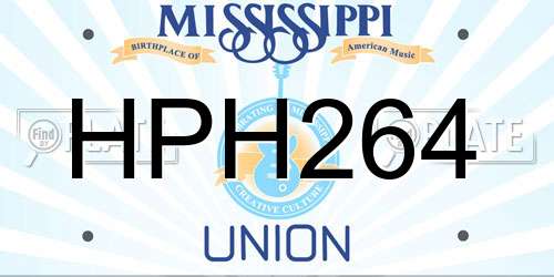 HPH264 Mississippi License Plate
