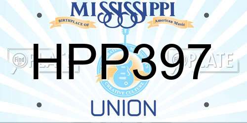 HPP397 Mississippi License Plate