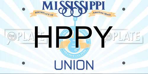 HPPY Mississippi License Plate