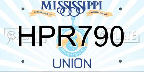 HPR790 Mississippi License Plate