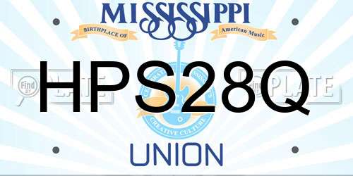 HPS28Q Mississippi License Plate
