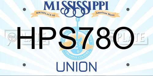 HPS78O Mississippi License Plate