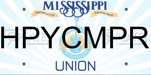HPYCMPR Mississippi License Plate