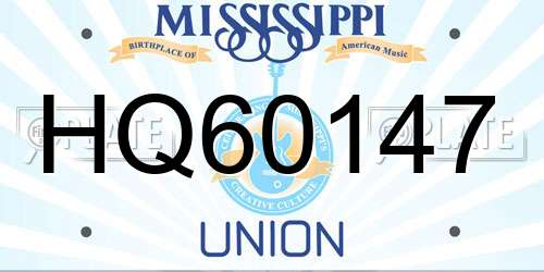 HQ60147 Mississippi License Plate