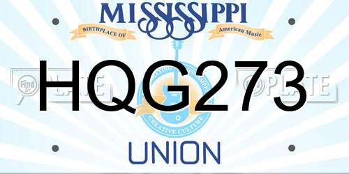 HQG273 Mississippi License Plate