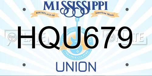 HQU679 Mississippi License Plate