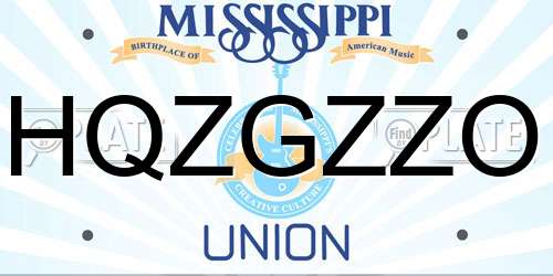 HQZGZZO Mississippi License Plate