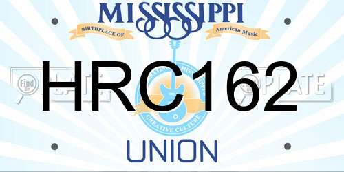 HRC162 Mississippi License Plate
