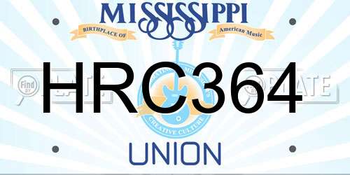 HRC364 Mississippi License Plate