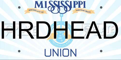HRDHEAD Mississippi License Plate