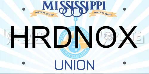 HRDNOX Mississippi License Plate