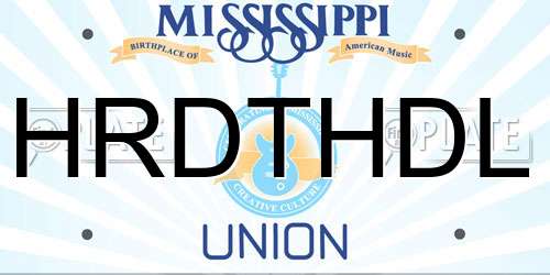 HRDTHDL Mississippi License Plate
