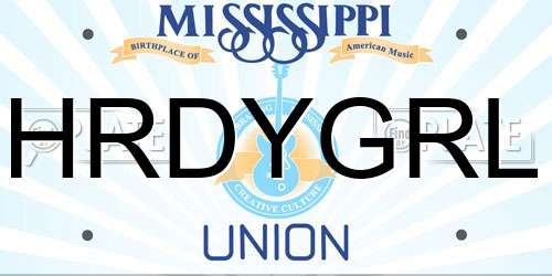 HRDYGRL Mississippi License Plate