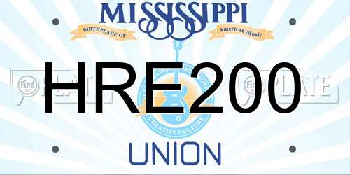 HRE200 Mississippi License Plate