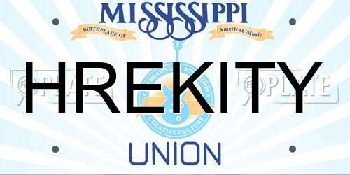 HREKITY Mississippi License Plate