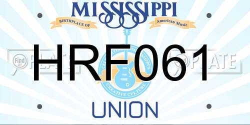 HRF061 Mississippi License Plate