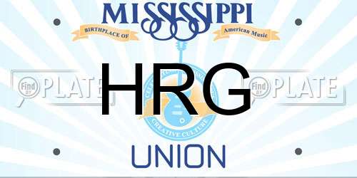 HRG Mississippi License Plate