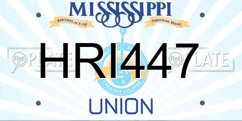 HRI447 Mississippi License Plate