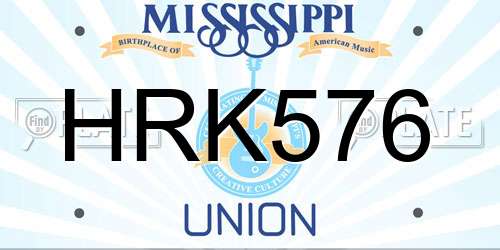 HRK576 Mississippi License Plate