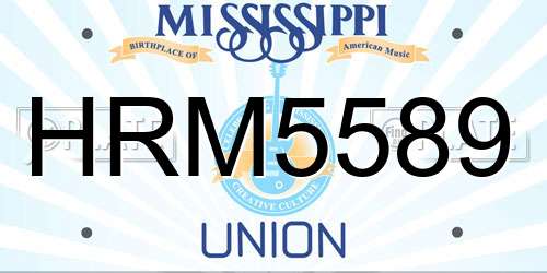 HRM5589 Mississippi License Plate