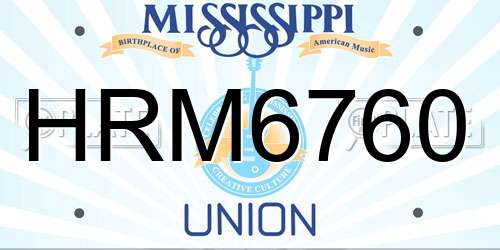 HRM6760 Mississippi License Plate