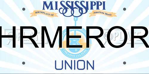 HRMEROR Mississippi License Plate