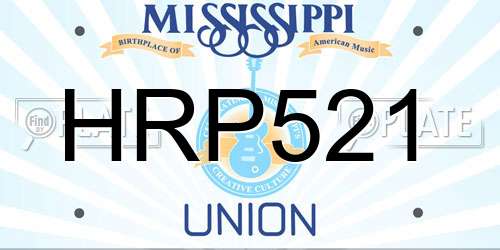 HRP521 Mississippi License Plate