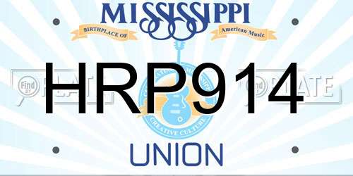 HRP914 Mississippi License Plate