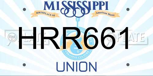 HRR661 Mississippi License Plate