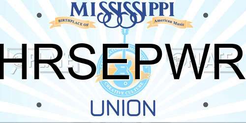 HRSEPWR Mississippi License Plate