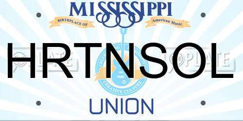 HRTNSOL Mississippi License Plate