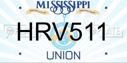 HRV511 Mississippi License Plate