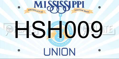 HSH009 Mississippi License Plate