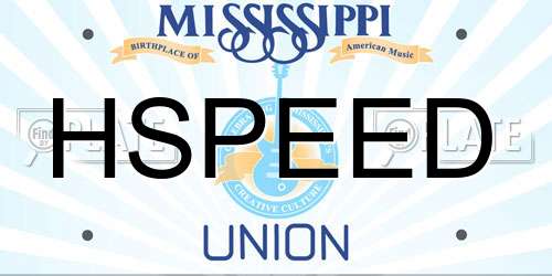 HSPEED Mississippi License Plate
