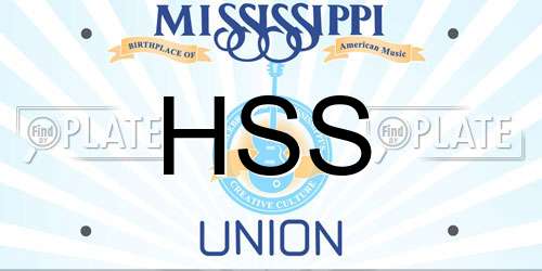 HSS Mississippi License Plate