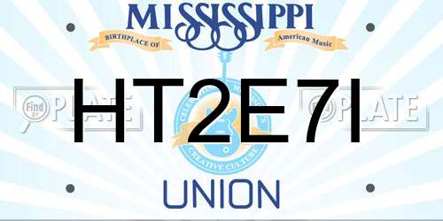 HT2E7I Mississippi License Plate
