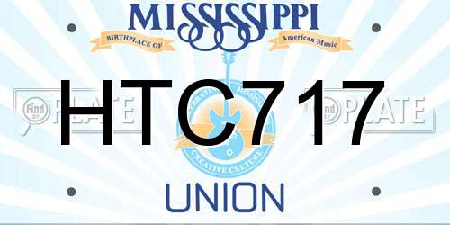 HTC717 Mississippi License Plate