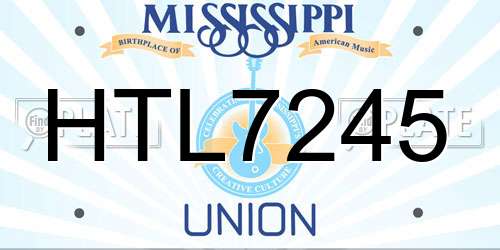 HTL7245 Mississippi License Plate