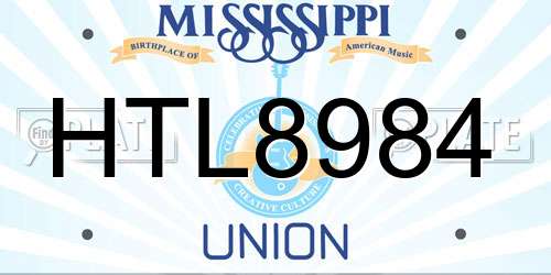 HTL8984 Mississippi License Plate