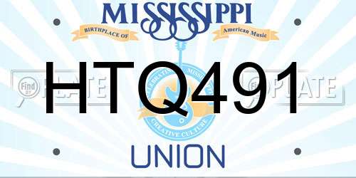 HTQ491 license plate in MS state
