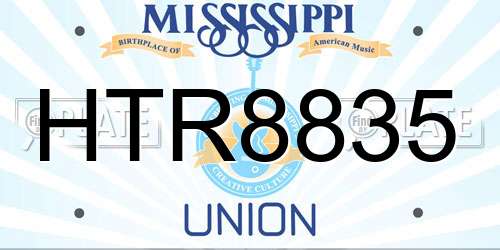 HTR8835 Mississippi License Plate