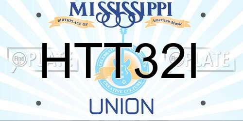 HTT32I Mississippi License Plate