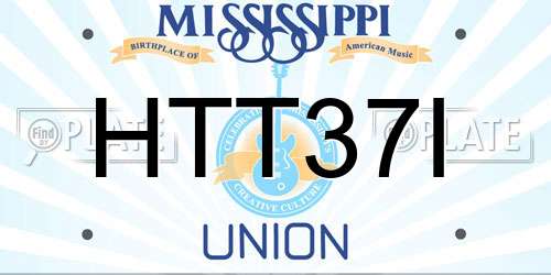 HTT37I Mississippi License Plate